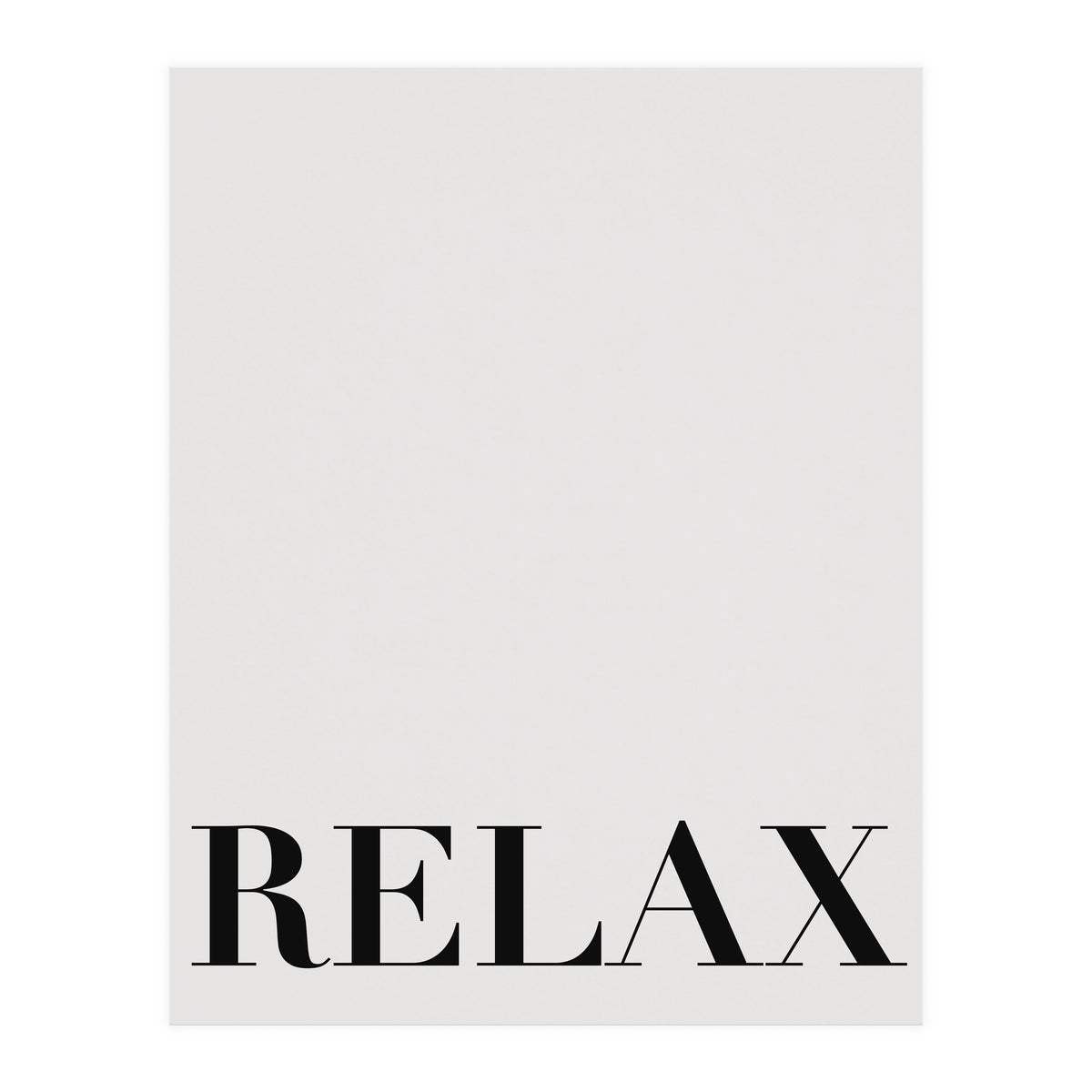 Relax White (Print Only)