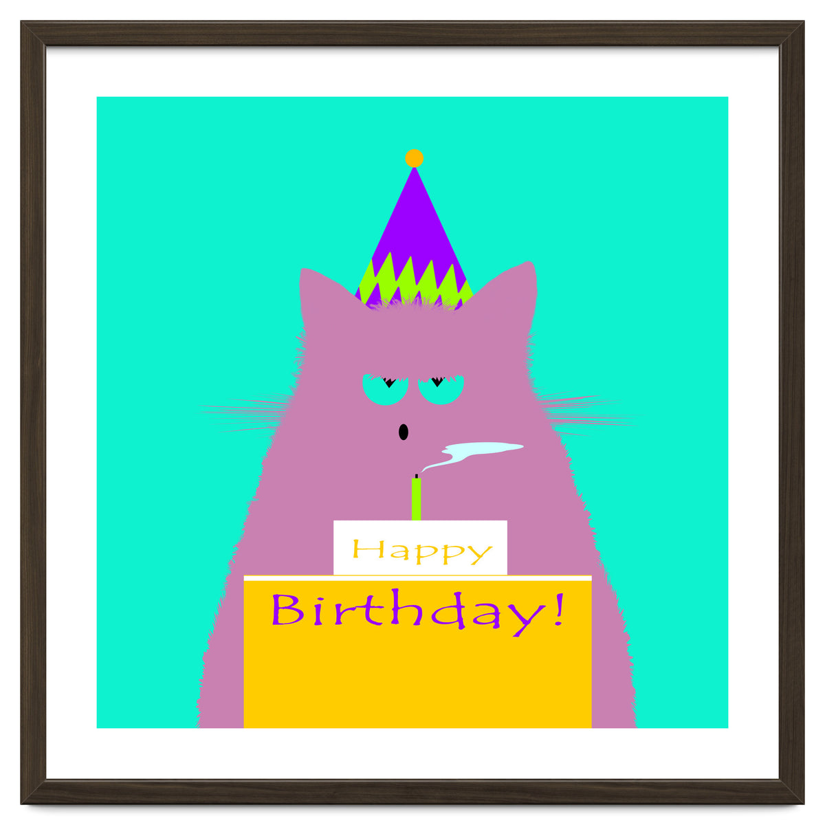 Birthday Lilac Cat