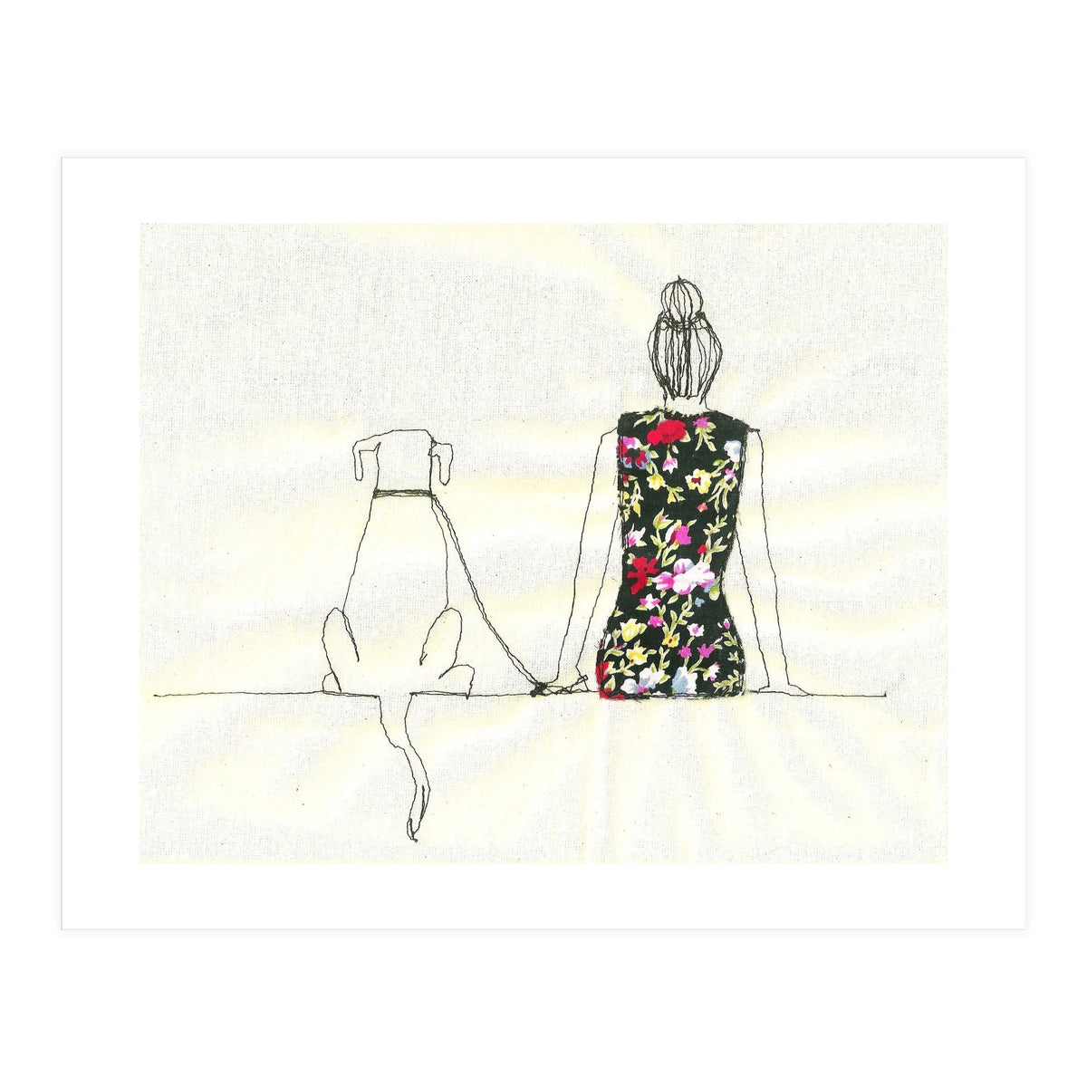 Girl And Dog Print (Print Only)