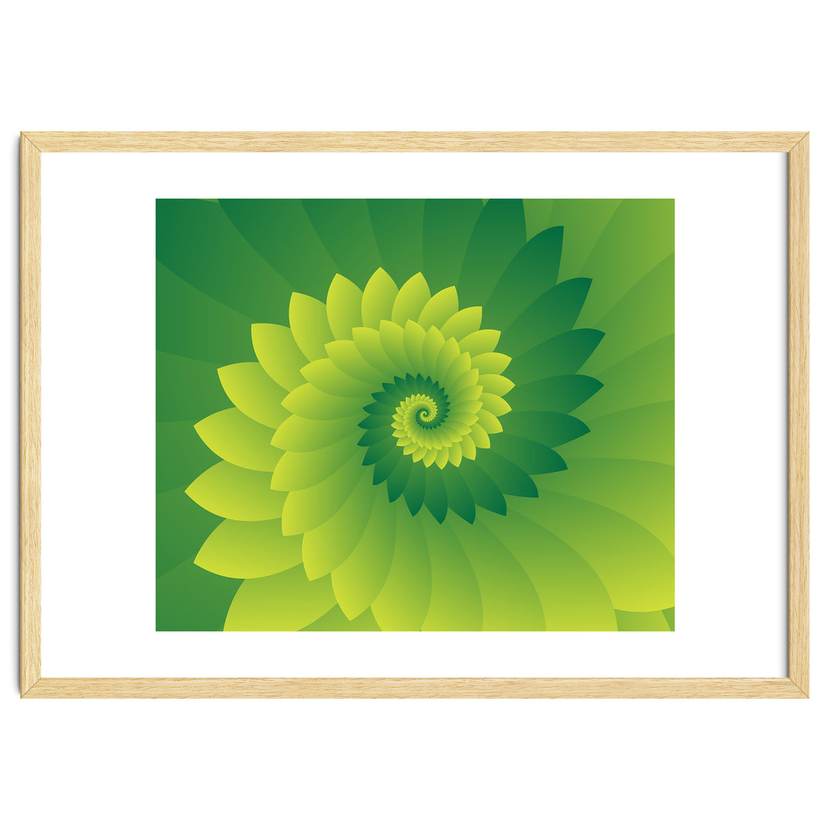 Abstract Digital GREEN FLORA 3D ART