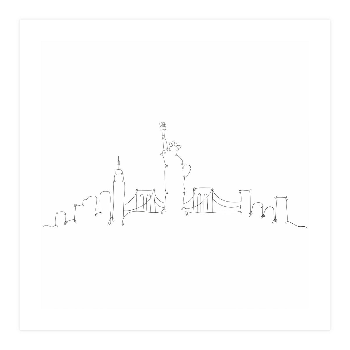 One Line Art New York (Print Only)