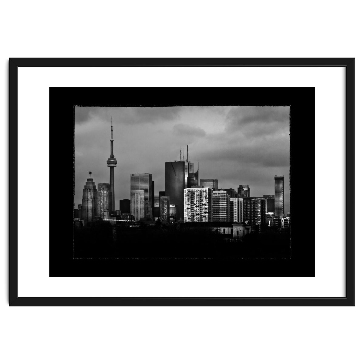 Toronto Skyline From The Pape Ave Bridge No 3 with Border