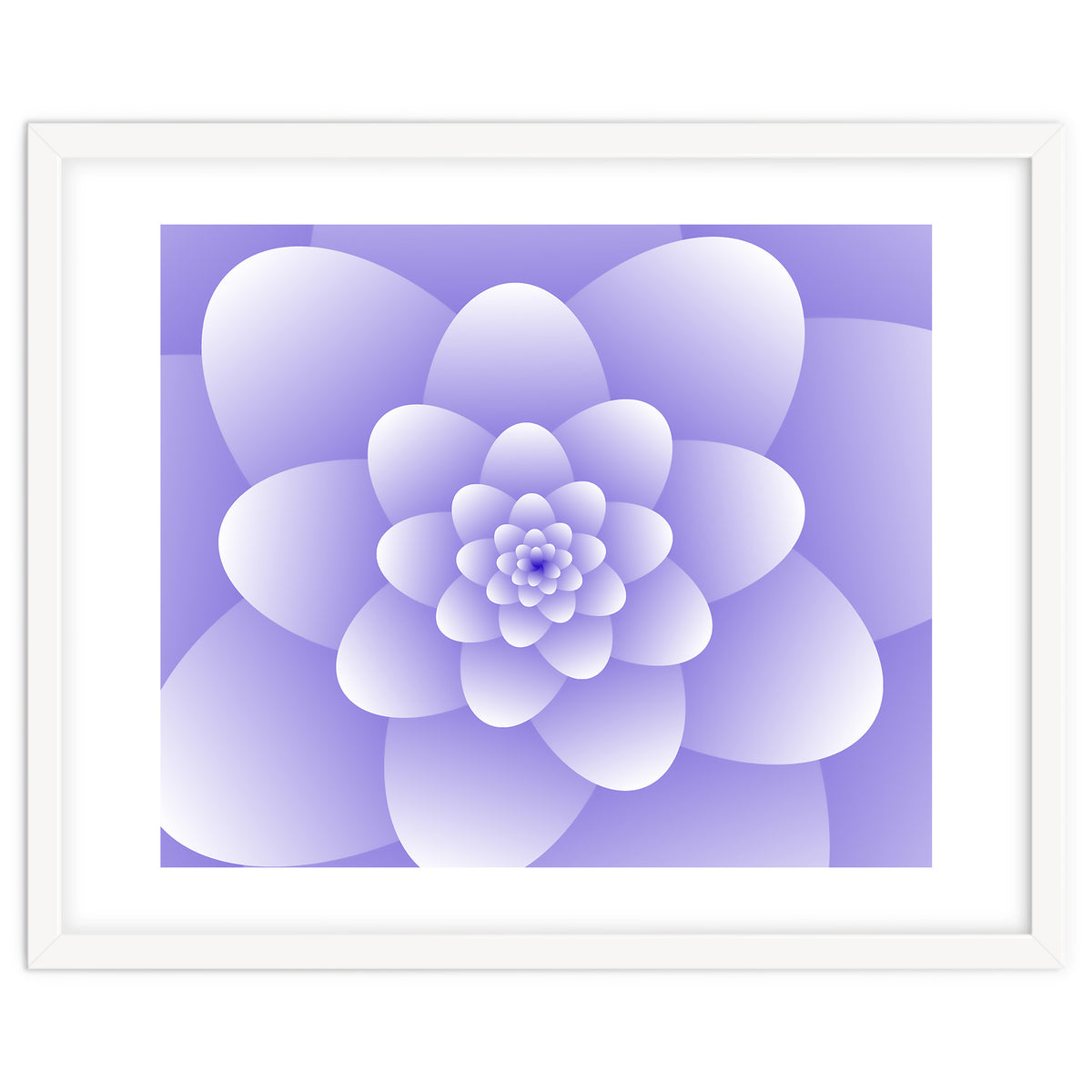 3d Abstract Purple Floral Spiral