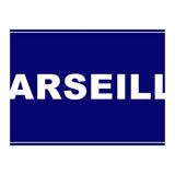 Let`s go to Marseille, France! Blue road sign (Print Only) thumbnail