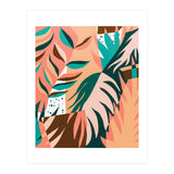 Watching The Leaves Turn, Tropical Autumn Colorful Eclectic Abstract Palm Nature Boho Graphic Design (Print Only) thumbnail