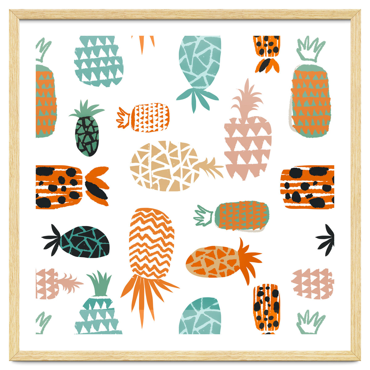 Crazy Pineapples Art Print