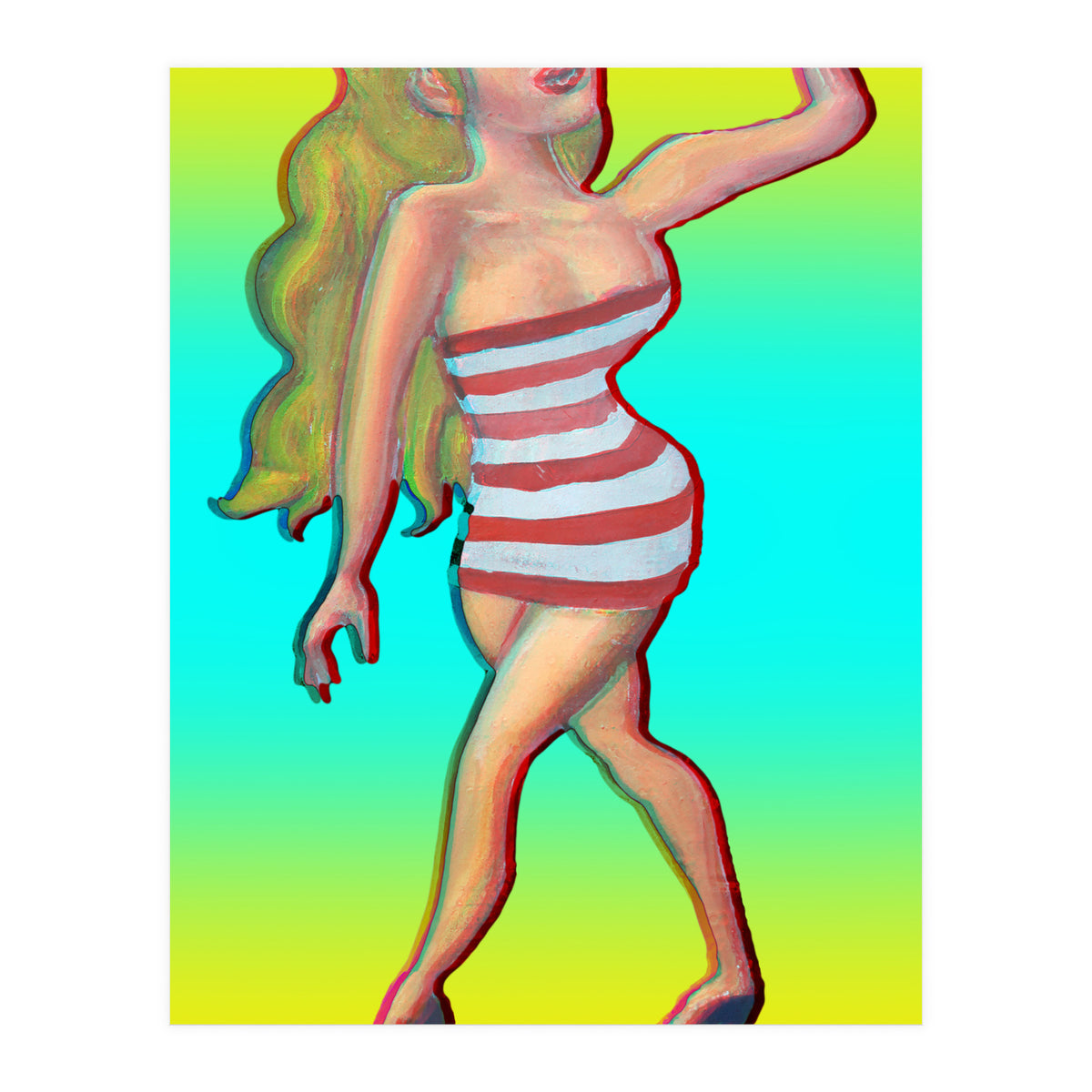 Chica Selfie 3d 2 (Print Only)