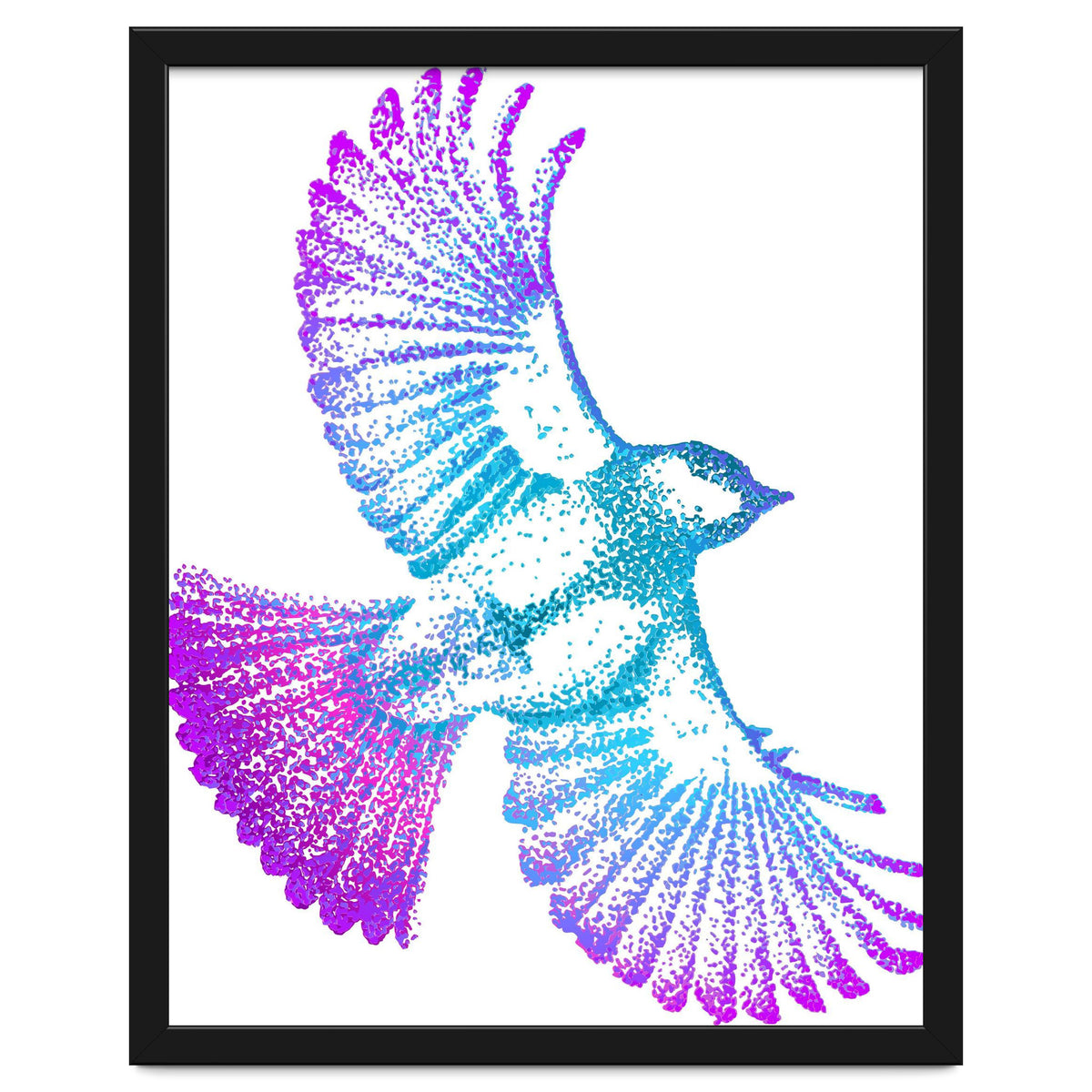 Flying Bird in Electric Blue