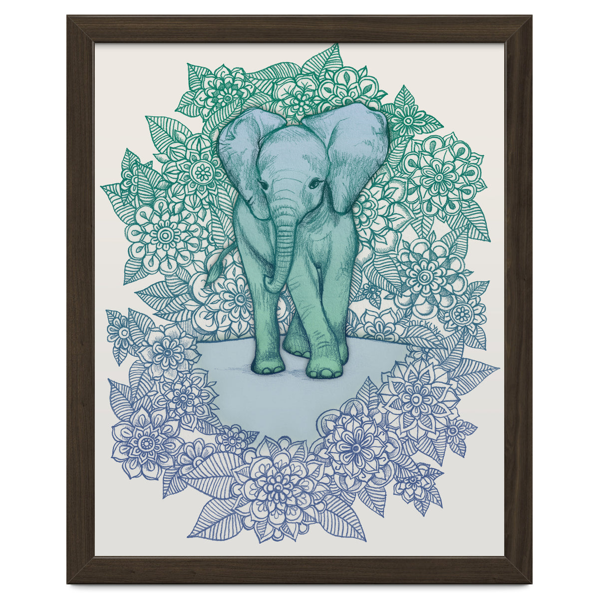 Emerald Elephant in the Lilac Evening