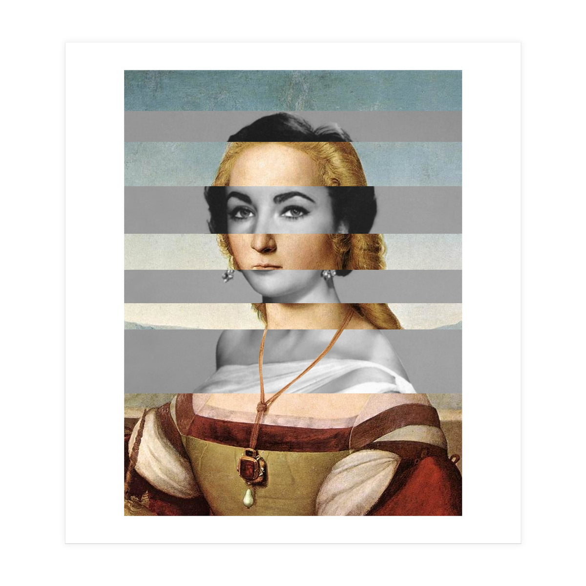 Rafael Portrait of Young Woman with Unicorn & Liz Taylor (Print Only)