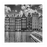 AMSTERDAM Damrak and dancing houses | Monochrome (Print Only) thumbnail