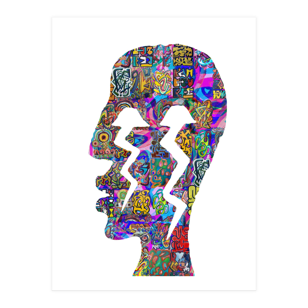 Perfil Con Rayos 2  (Print Only)