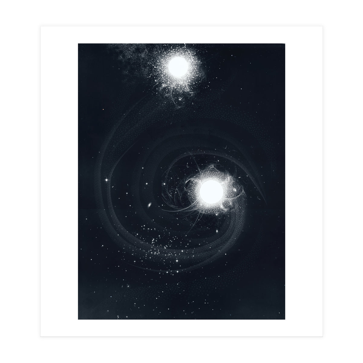 Vintage Cosmos: Double Spiral Nebula (Print Only)