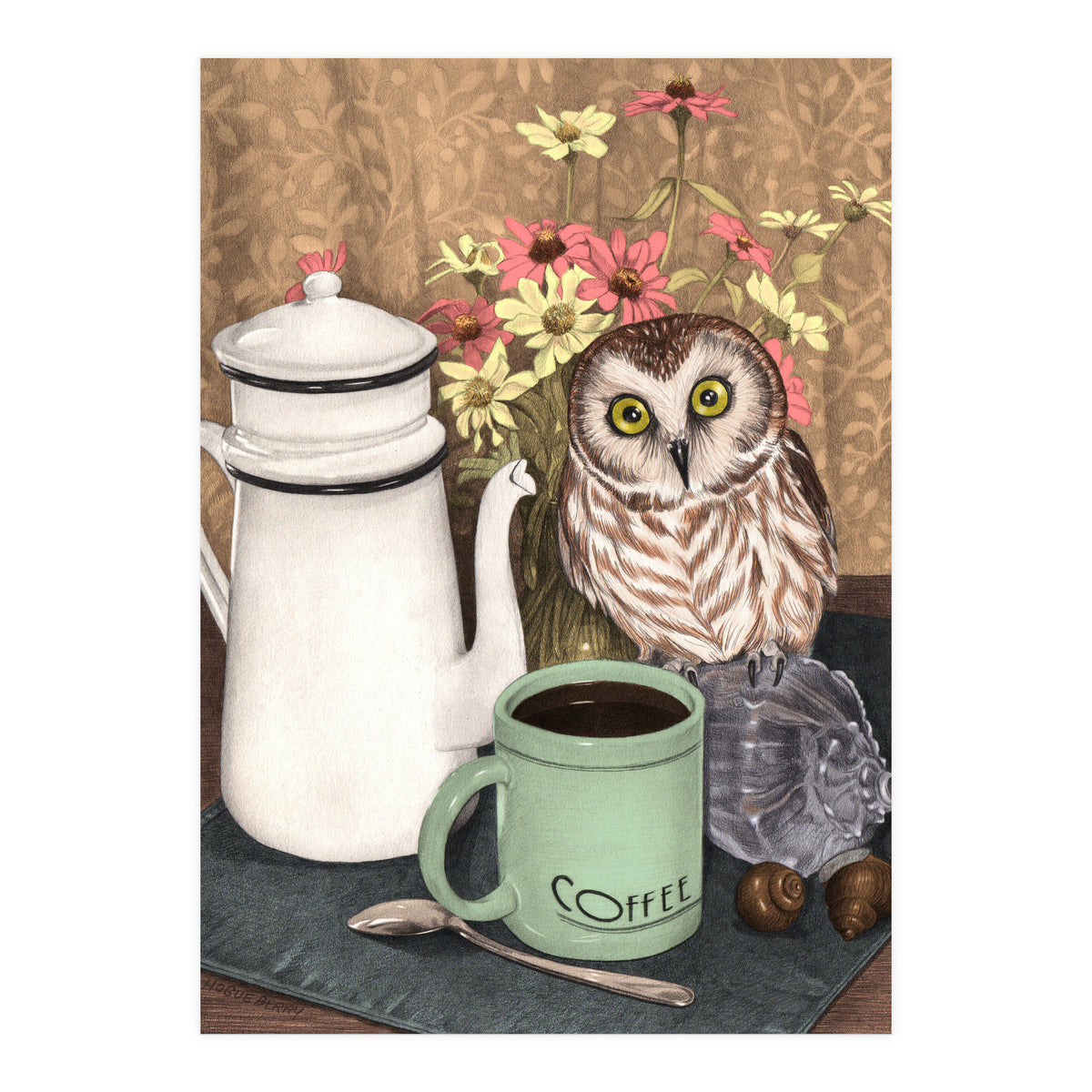 Coffee Owl (Print Only)