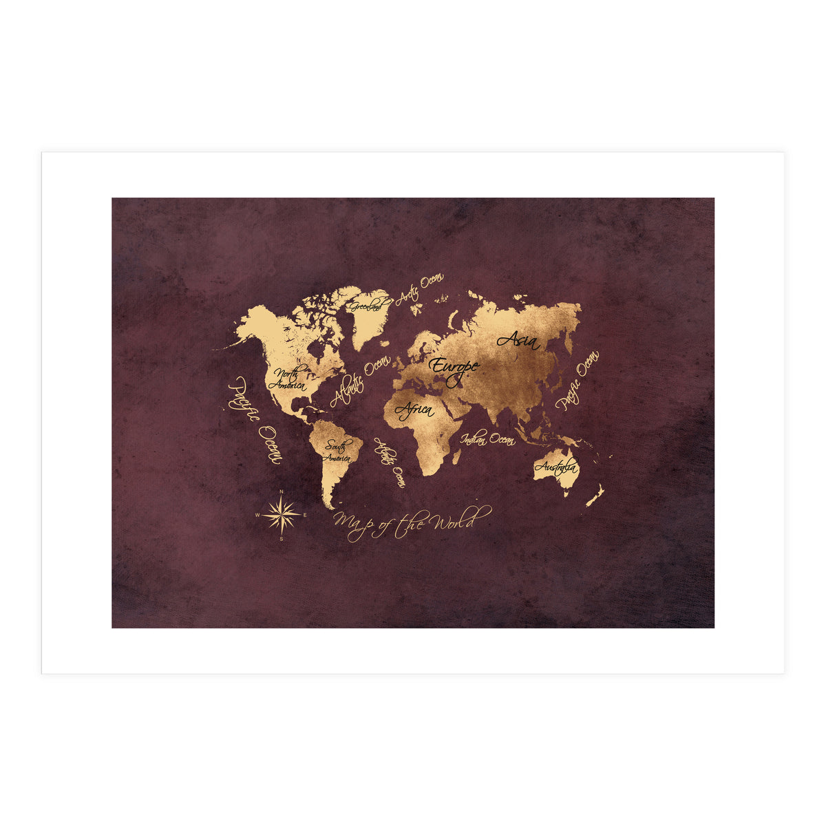 Word Map Gold Dark (Print Only)