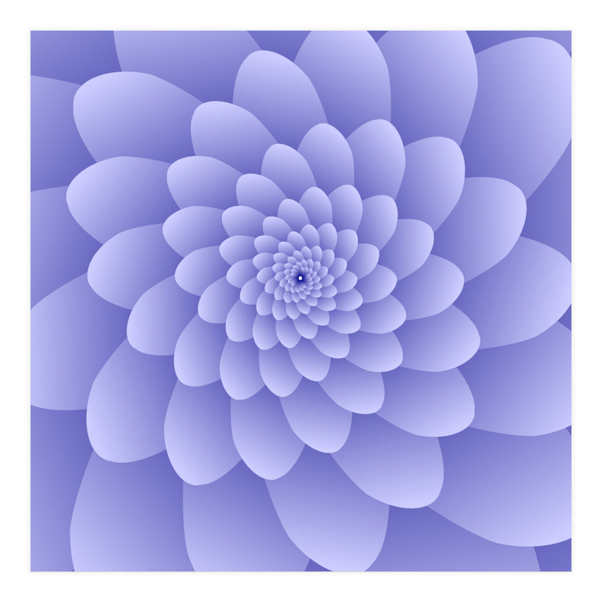 3 D Modern Purple Floral (Print Only)