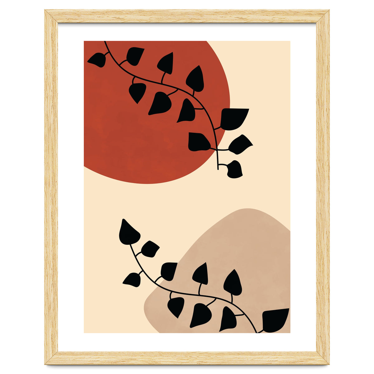 Abstract Boho Botanical Pothos Leaf