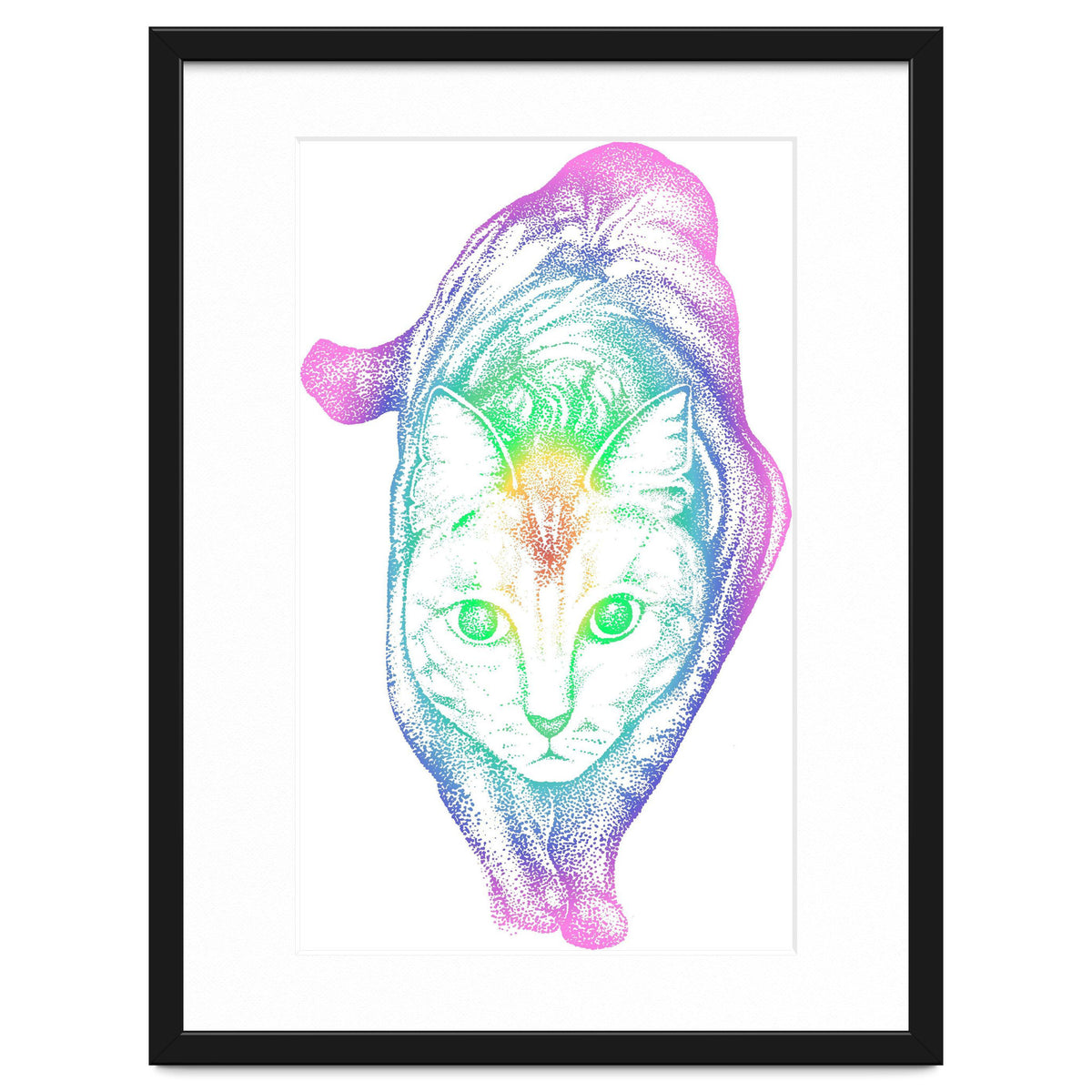 Rainbow Pastel Cat