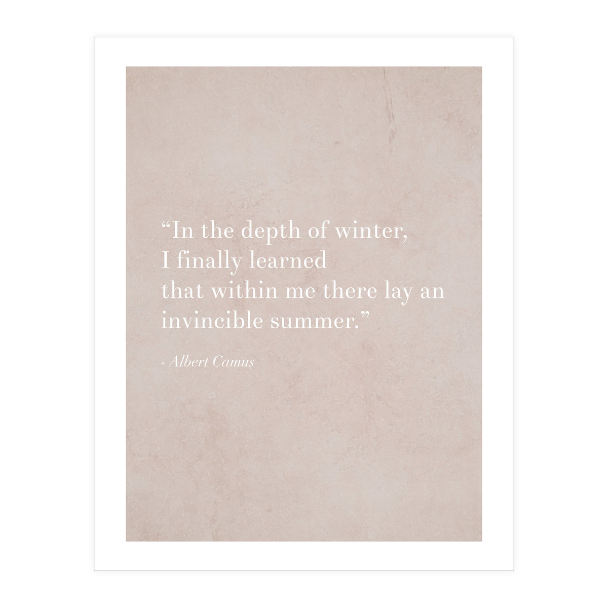 An Invincible Summer By Camus (Print Only)