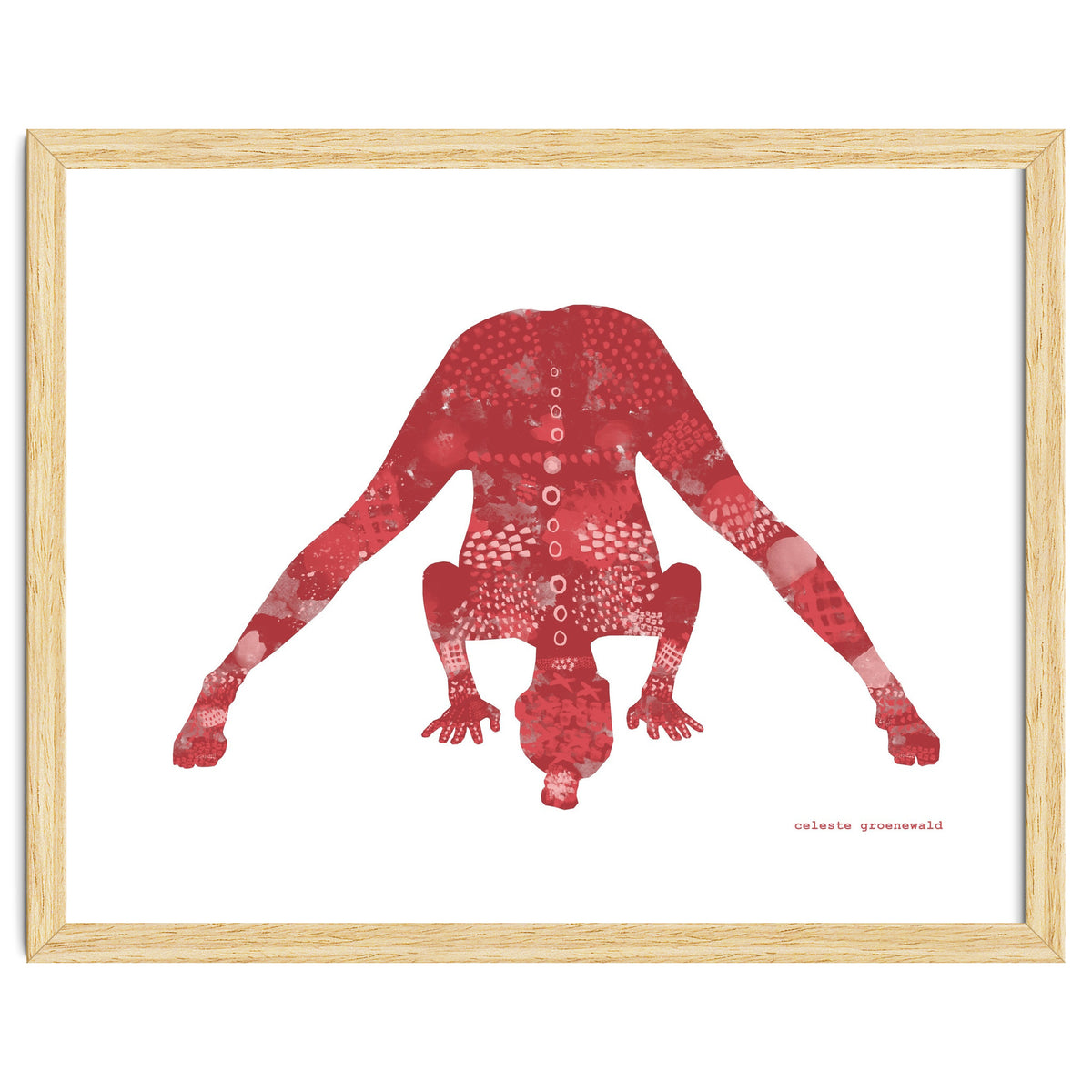 Prasarita Padottanasana in Red