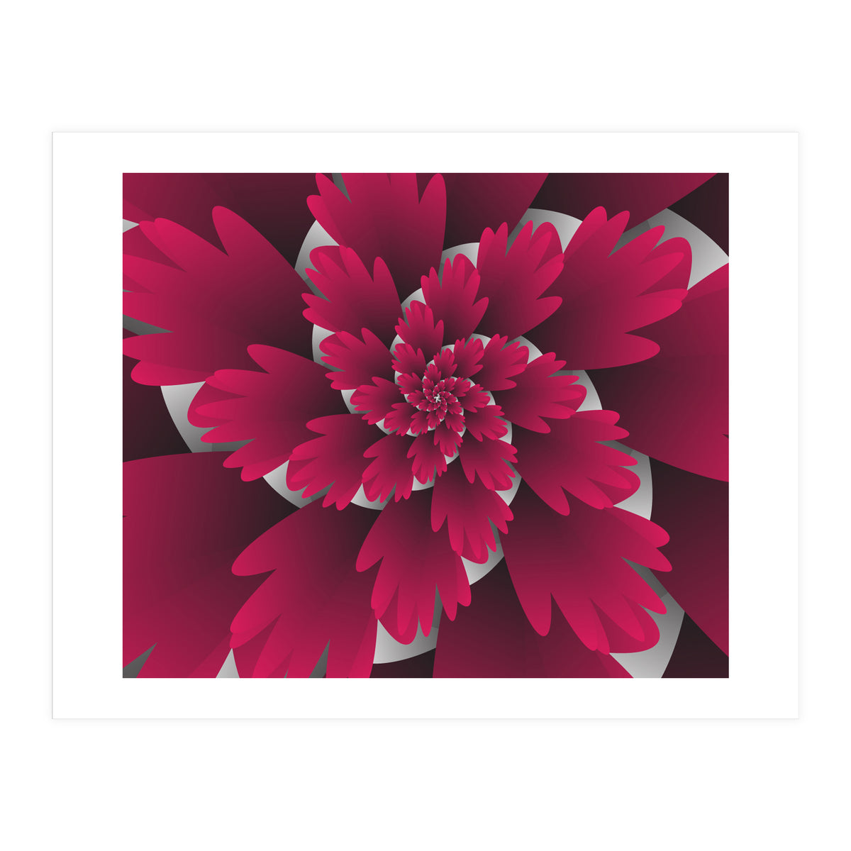 3D Pink Leaf Blooms (Print Only)