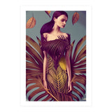 Lady dressed in Monstera Deliciosa Leaves (Print Only) thumbnail