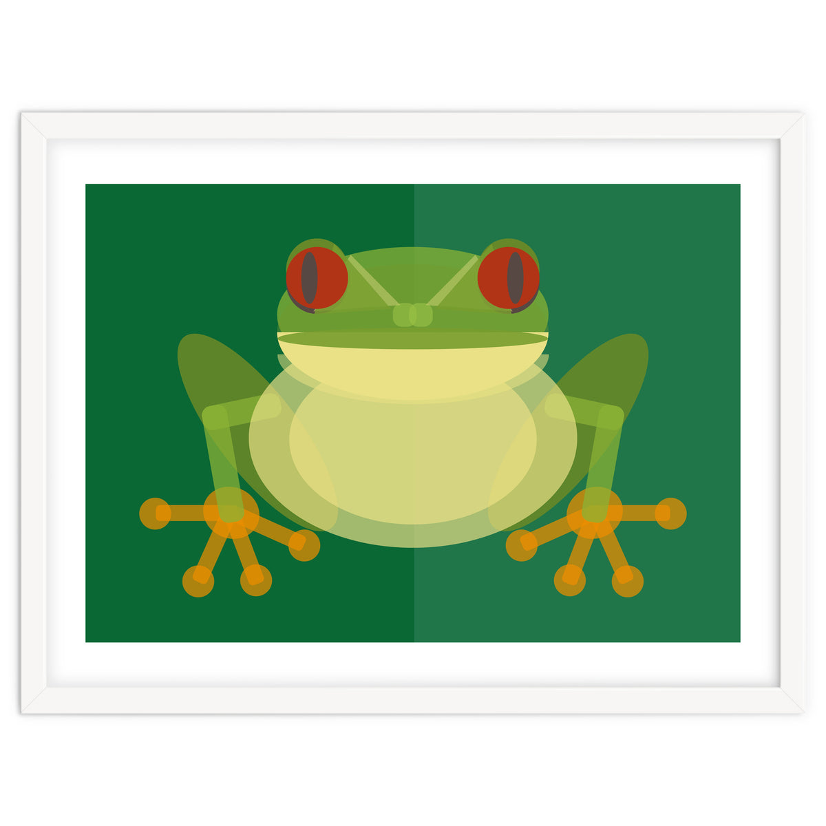 Mid Century Geometric Tree Frog