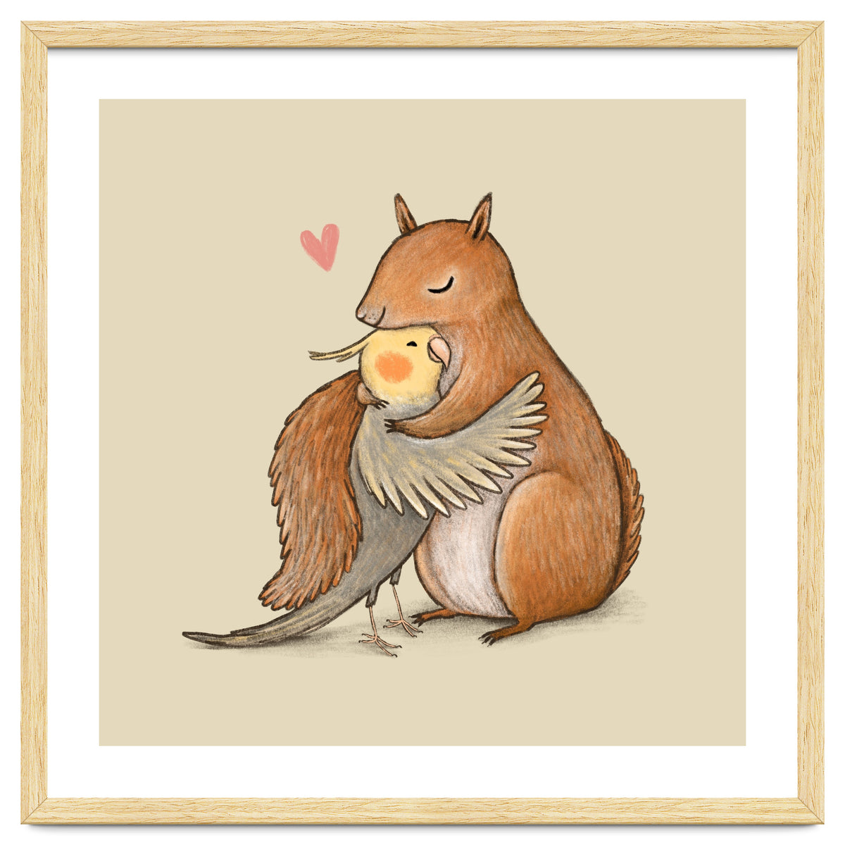 Cockatiel And Squirrel