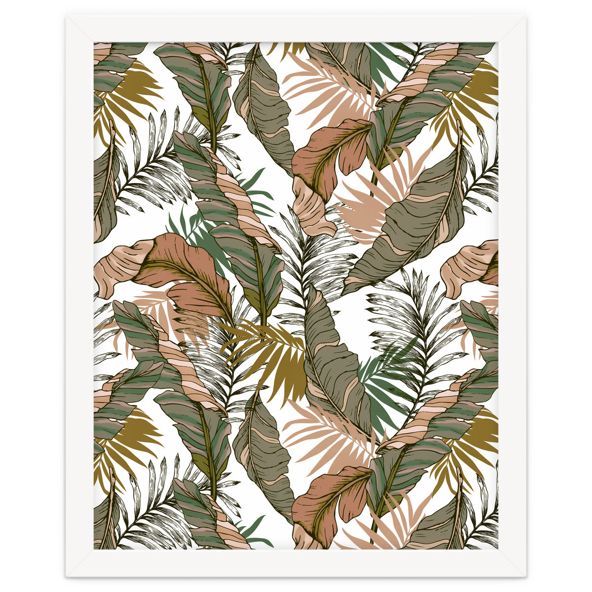 Drawing of wild tropical jungle I