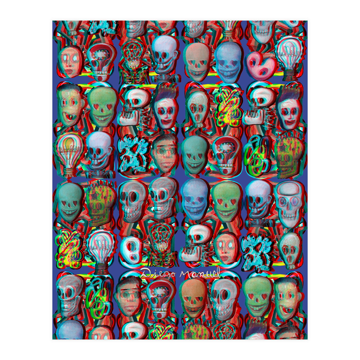 Formas 14 34 3d Y Calaveras 2 (Print Only)