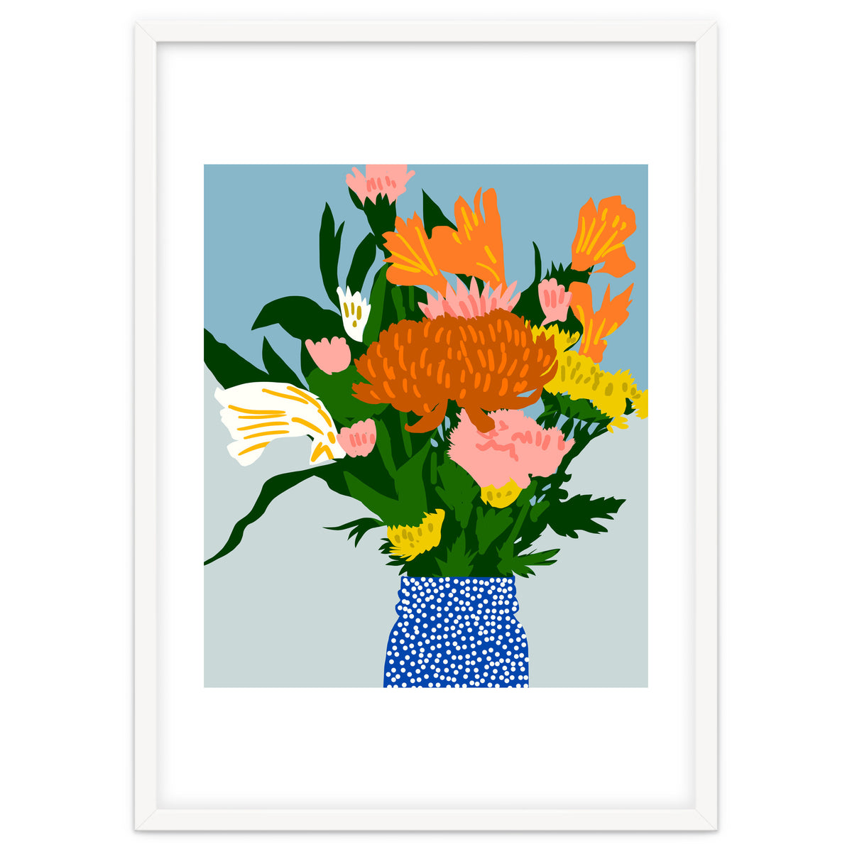 Potted Happiness | Flower Pot Botanical Floral Still Life | Eclectic Plants Modern Bohemian Décor