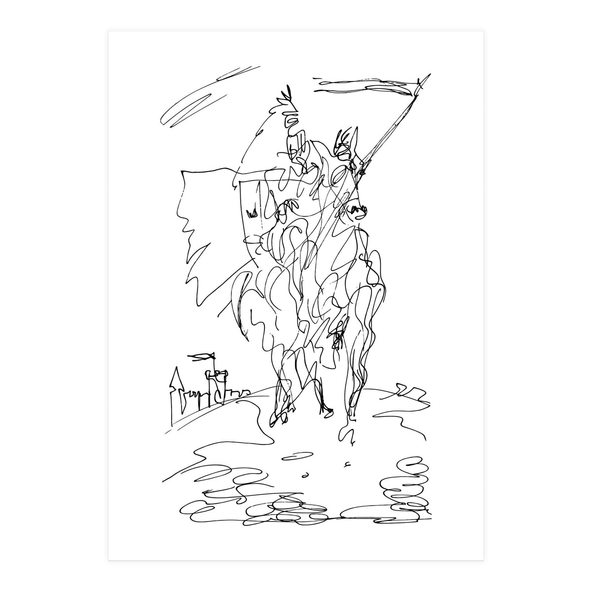 Medieval Rider (Print Only)