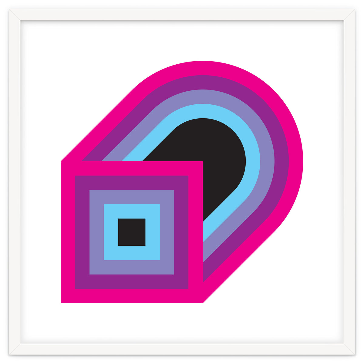 Geometric Shapes No. 41 - purple, blue & lilac