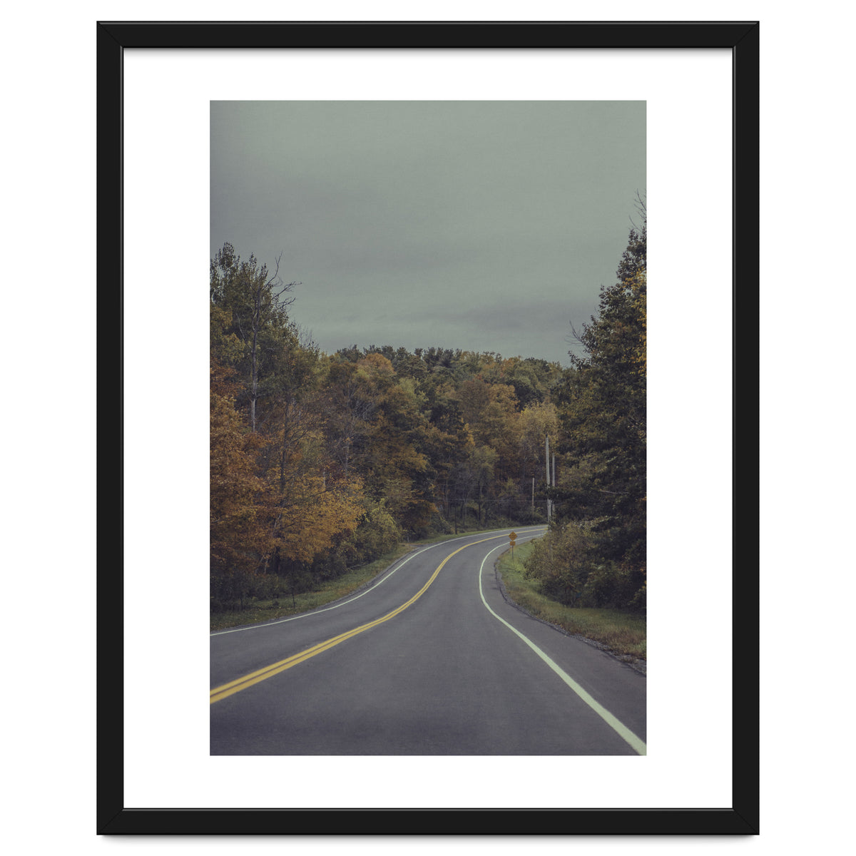 Fall Road in Upstate New York