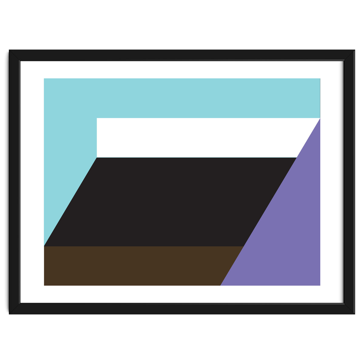 Geometric Shapes No. 34 - purple, blue & black