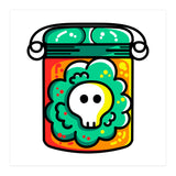 Kawaii Cute Skull In A Jar (Print Only) thumbnail