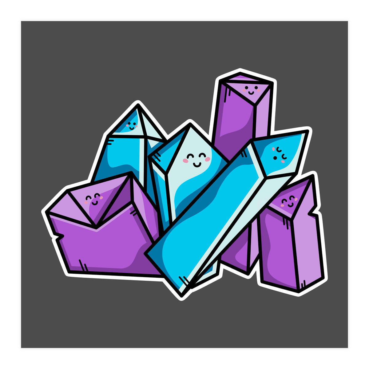 Kawaii Cute Crystals (Print Only)