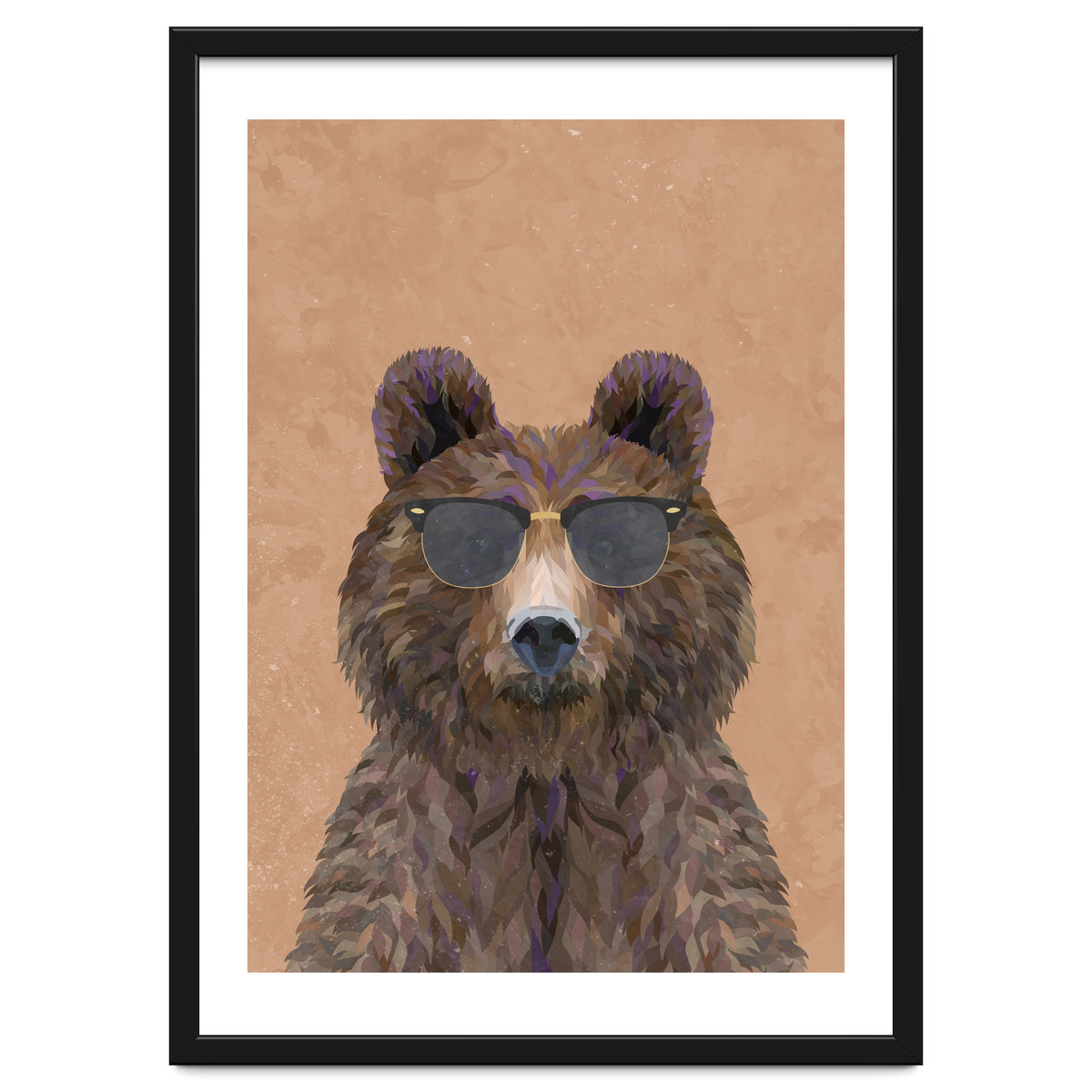 Cool Bear Wearing Sunglasses Portrait