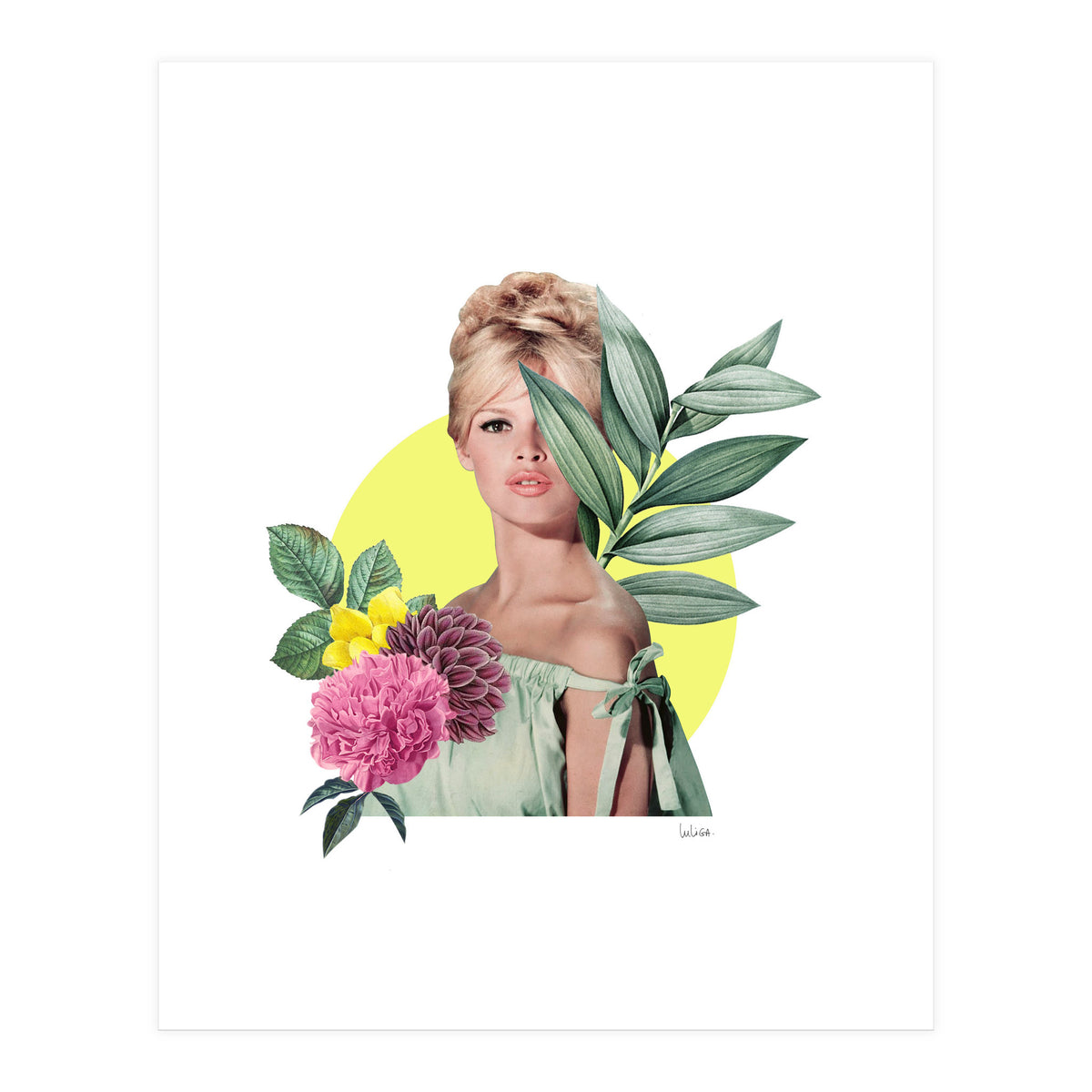 Brigitte Bardot Collage (Print Only)