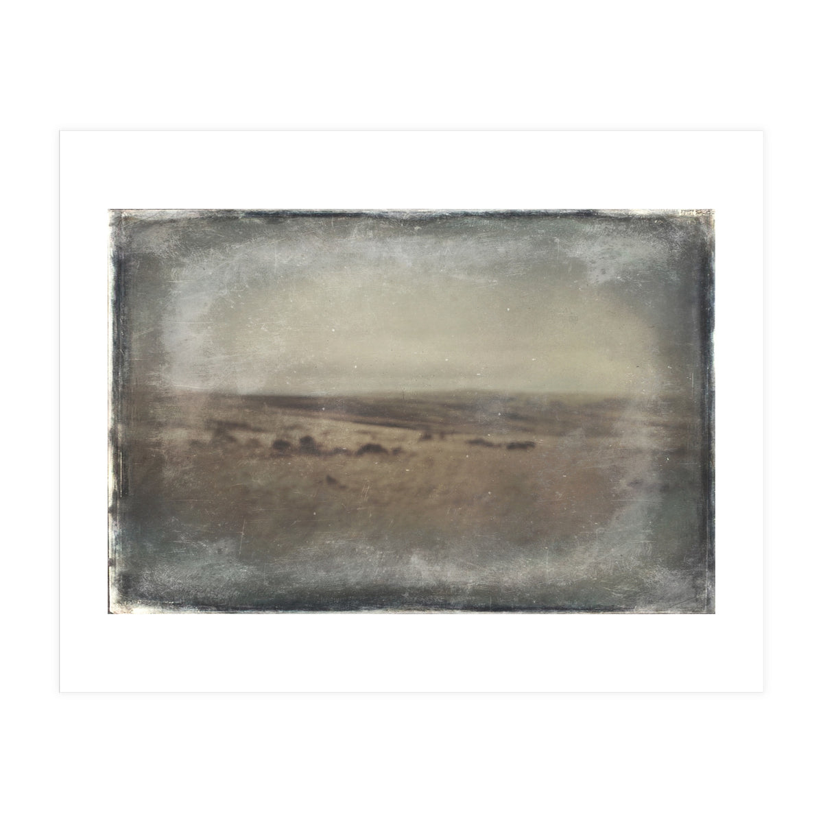 Bleak winter landscape of Saddleworth Moor  (Print Only)