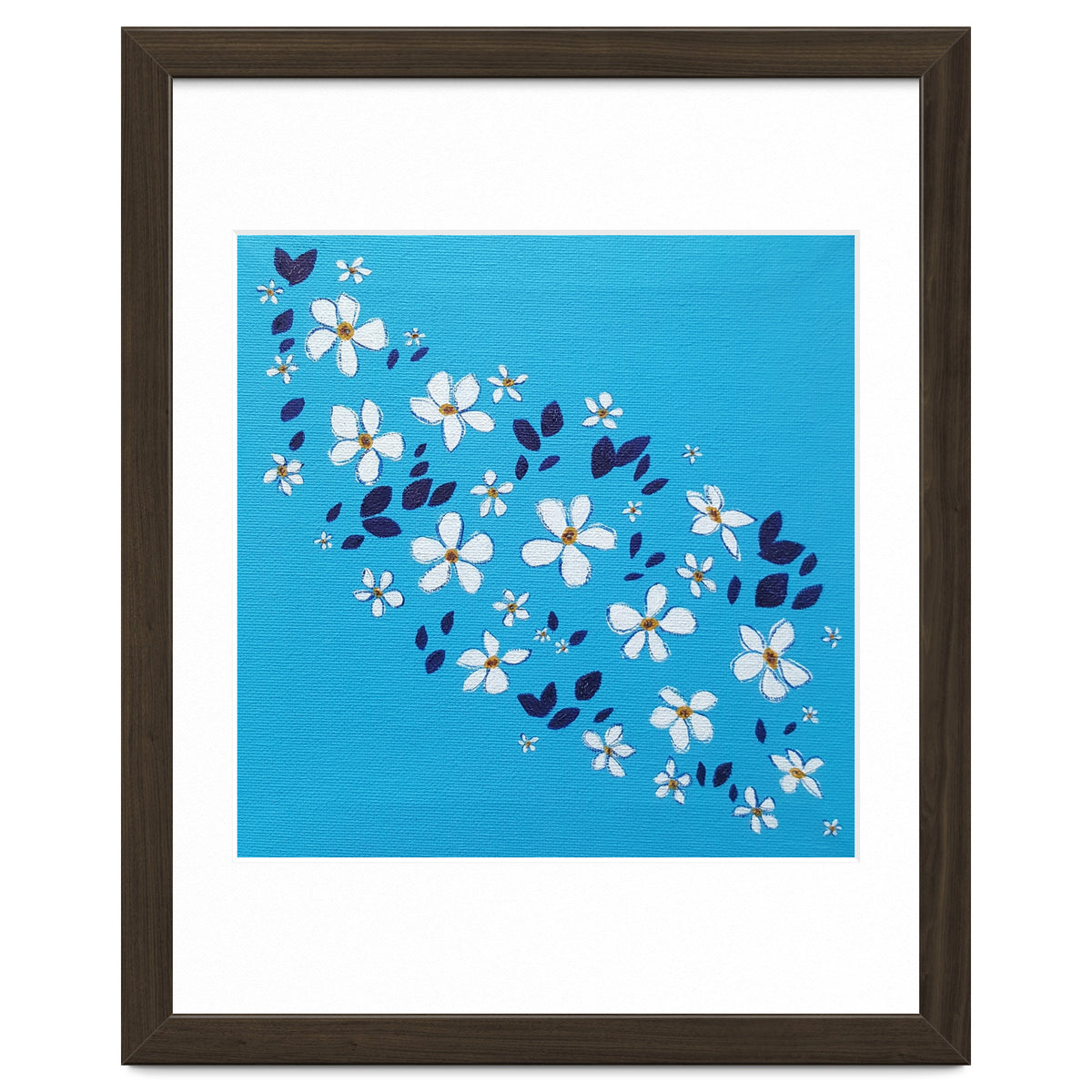 Flowers On Blue