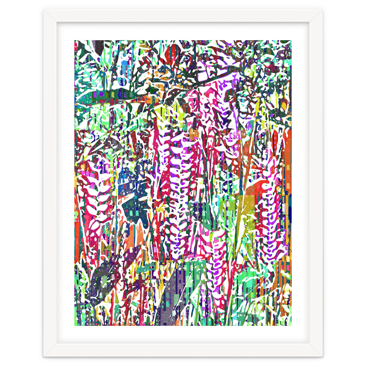 Jungle Mysteries, Colorful Bohemian Rustic Forest, Eclectic Nature Botanical Heliconia Tropical
