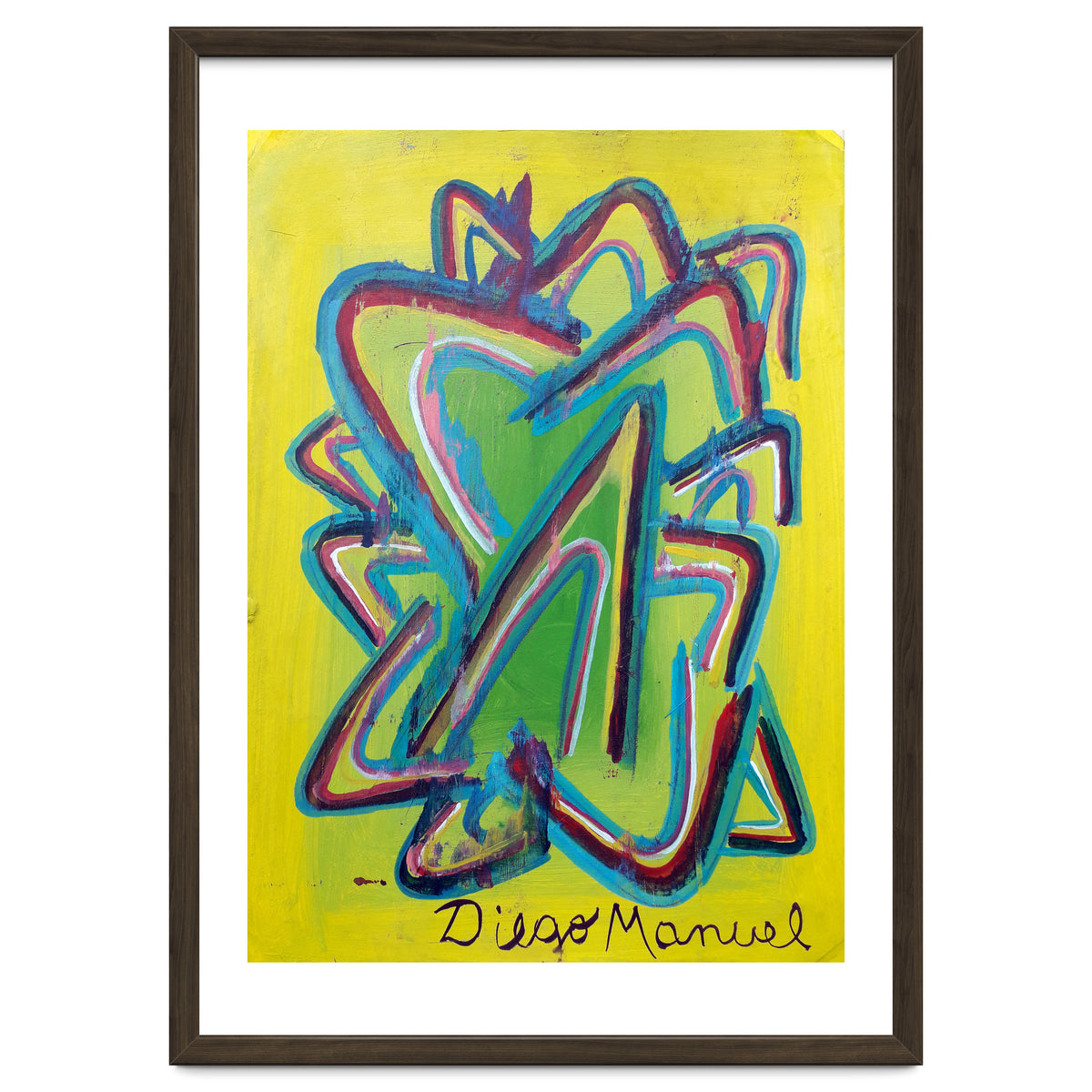 Forma Celeste Sobre Amarillo 2