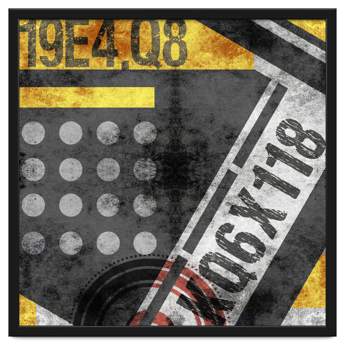 Abstract Industrial Black And Yellow