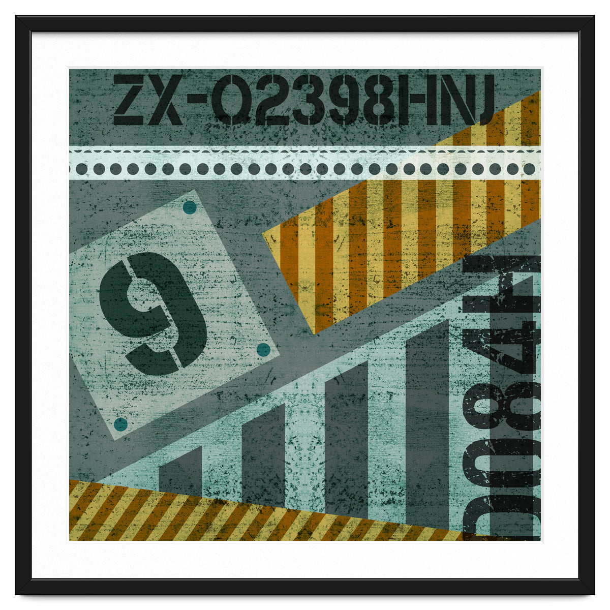 Abstract Industrial Slate And Stripes