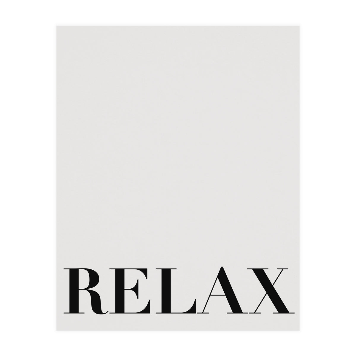 Relax White (Print Only)