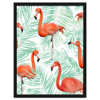 Flamingo And Mint Palm