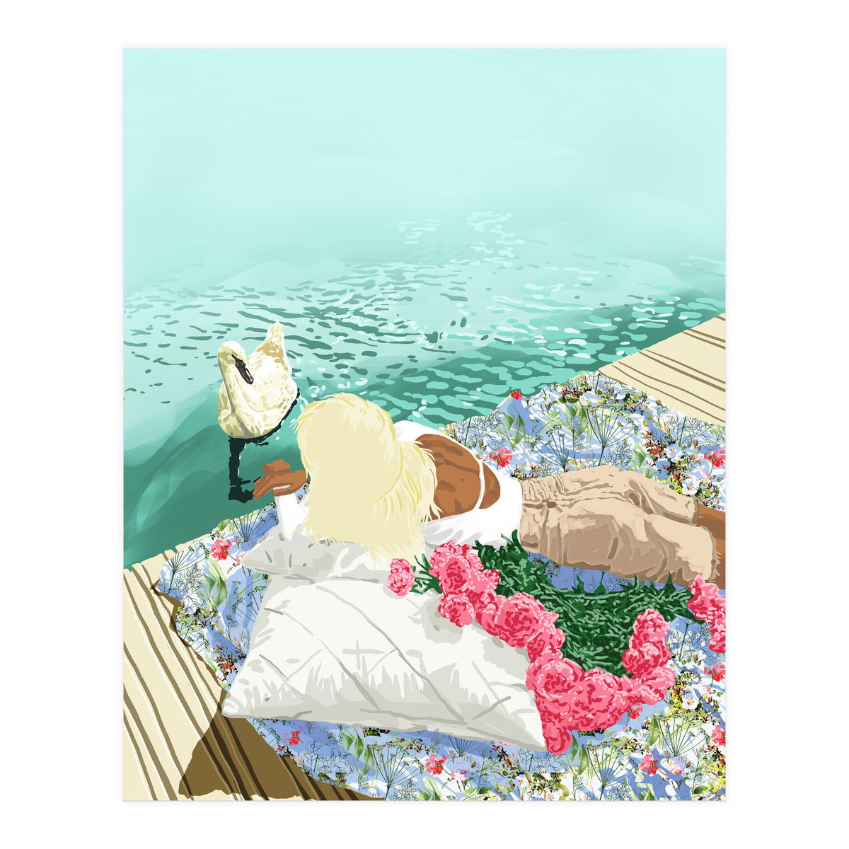 Heart Upon My Sleeve, Valentine's Day Love Bohemian (Print Only)