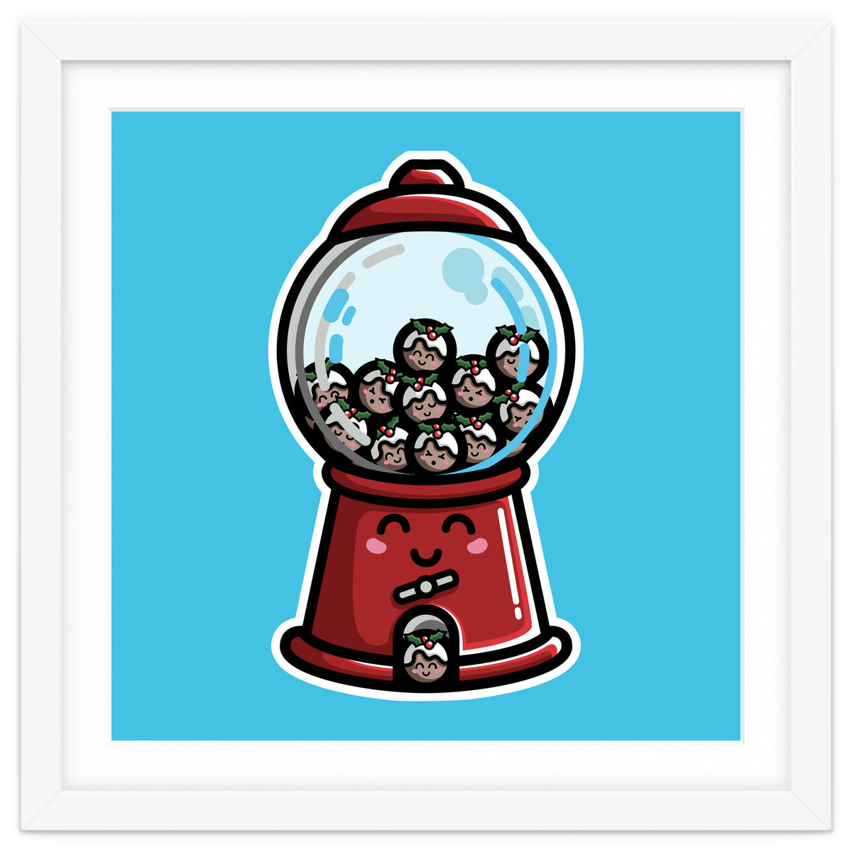 Kawaii Cute Christmas Pudding Gumball Machine