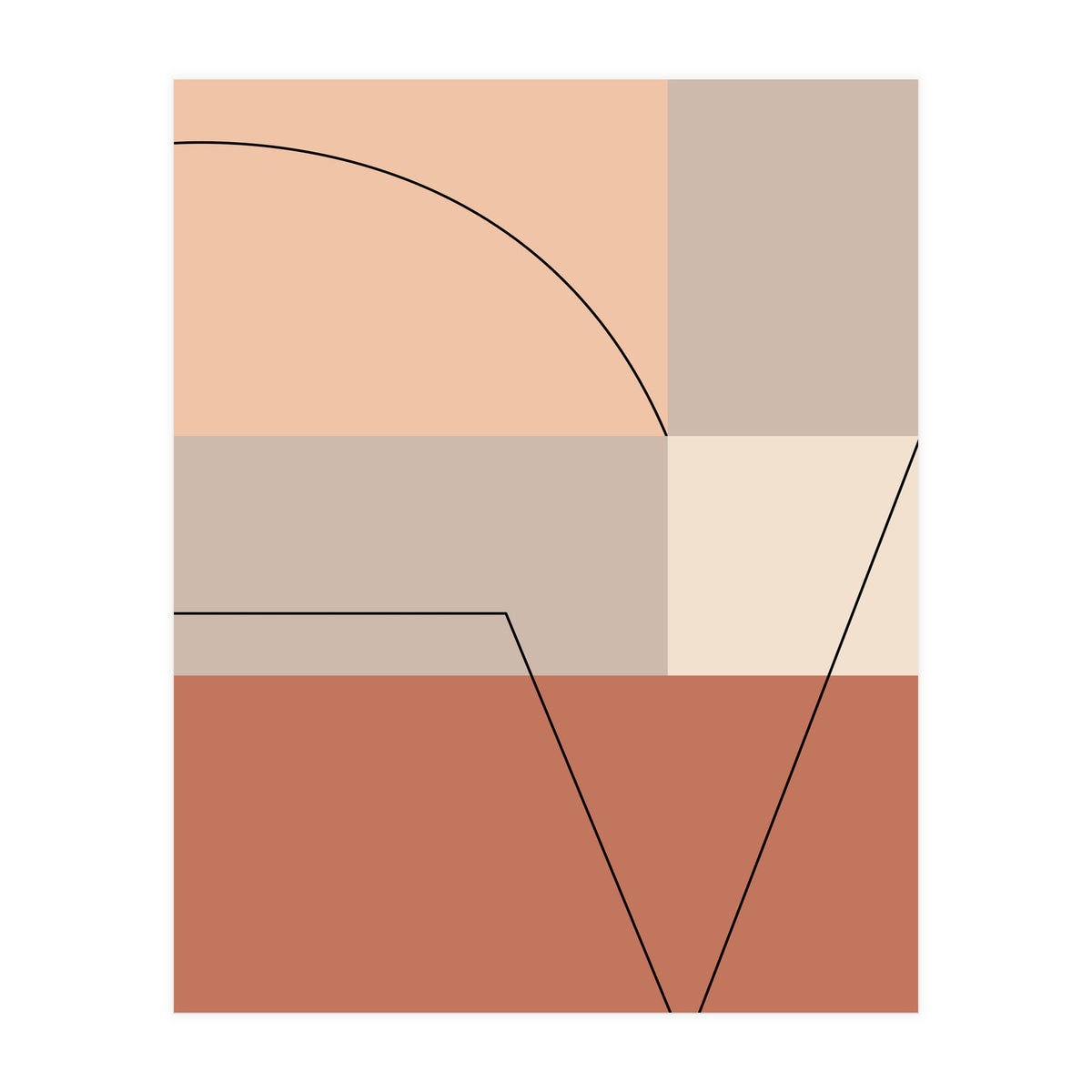Neutral Geometric B (Print Only)